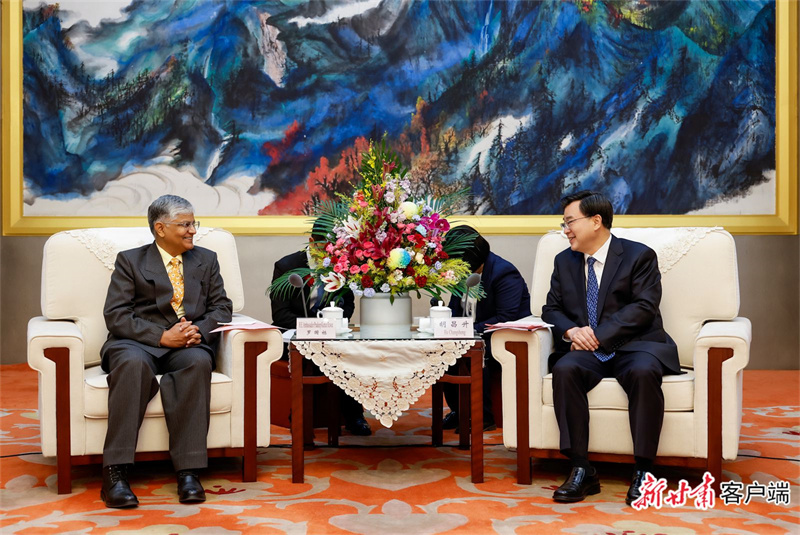 胡昌升会见印度驻华大使罗国栋一行